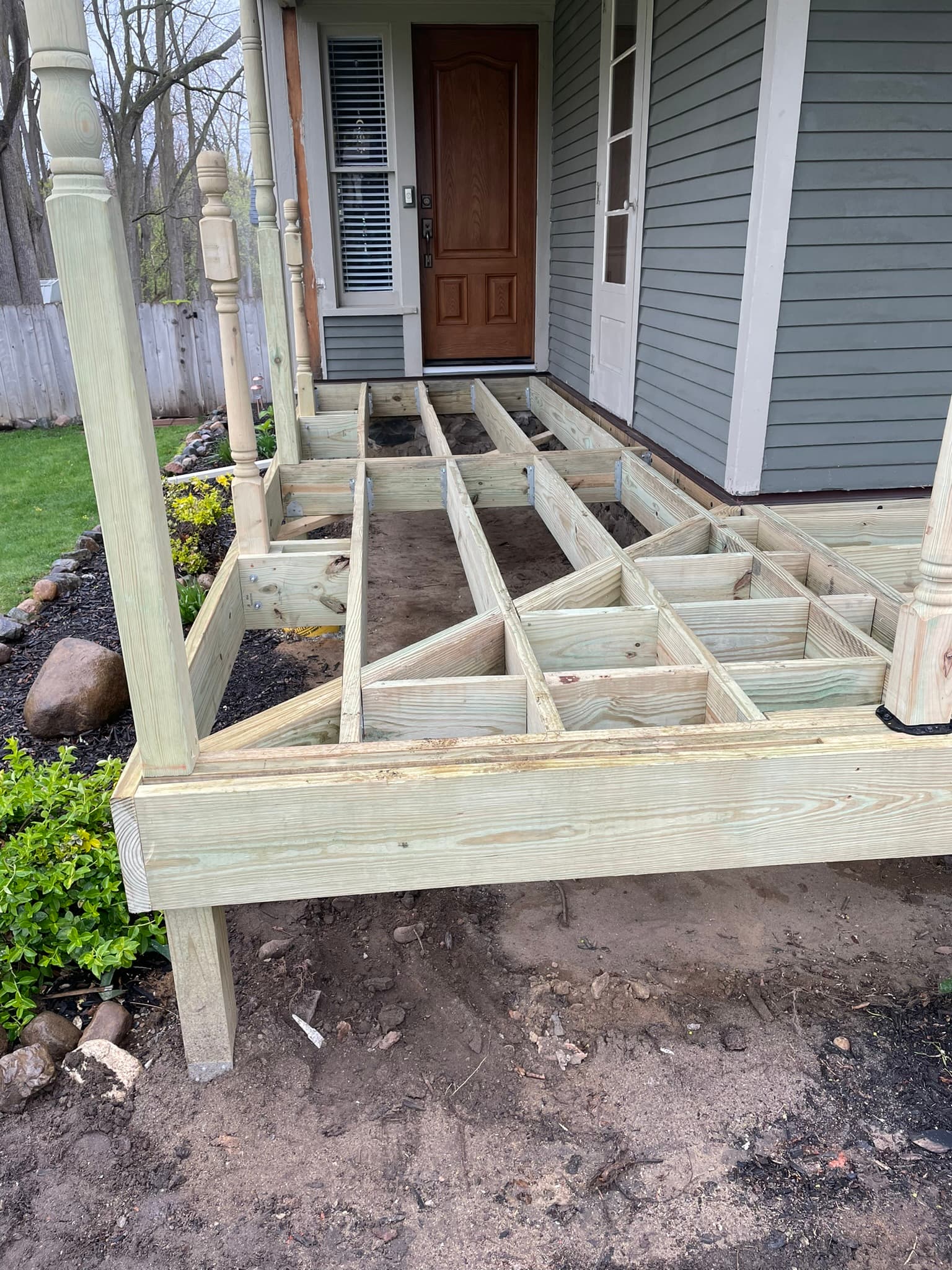 Deck framing - before